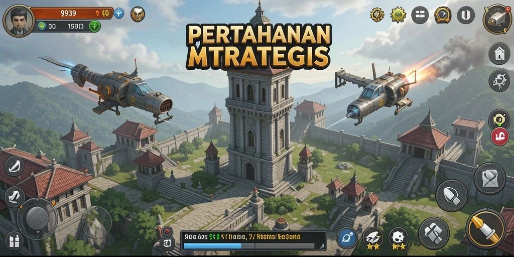 Tampilan gameplay <strong>9939</strong> menampilkan aksi Tower Defense yang mendebarkan.