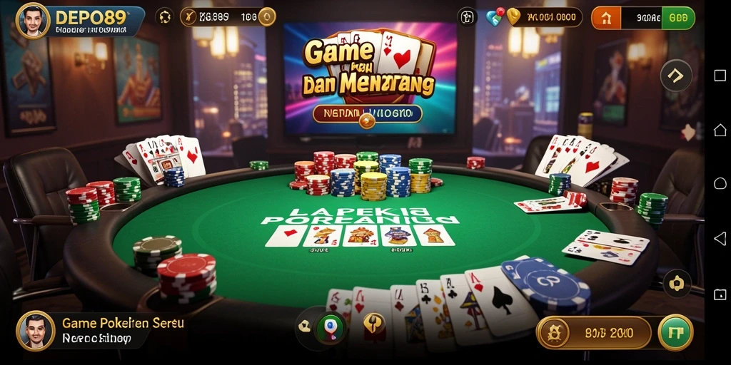 Tampilan screenshot DEPO89 menampilkan permainan Poker yang mengasyikkan.