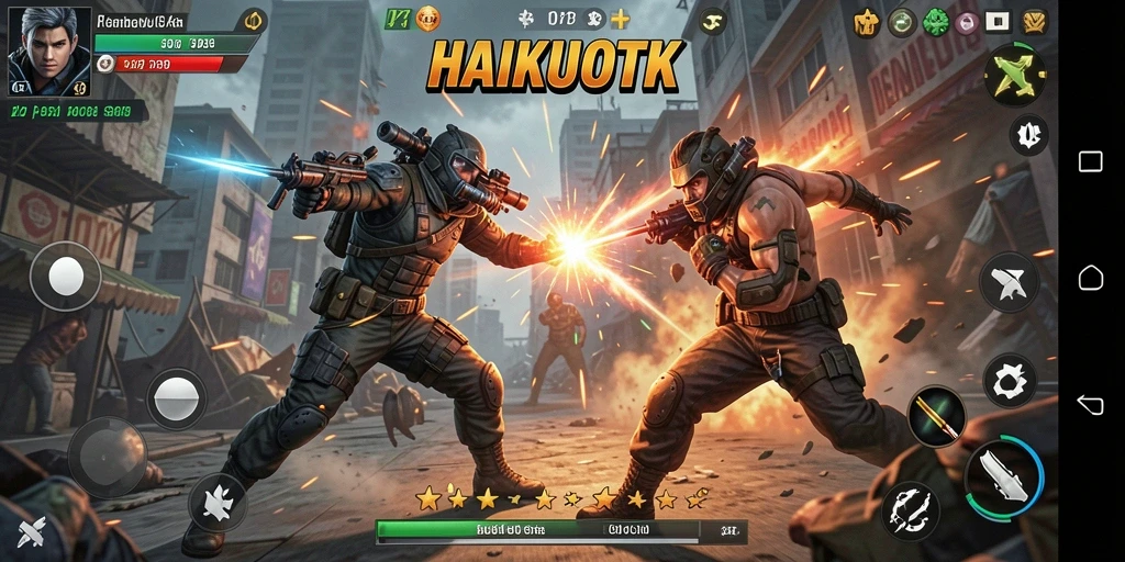 Gameplay seru HAIKUOTK dengan aksi pertarungan penuh strategi.