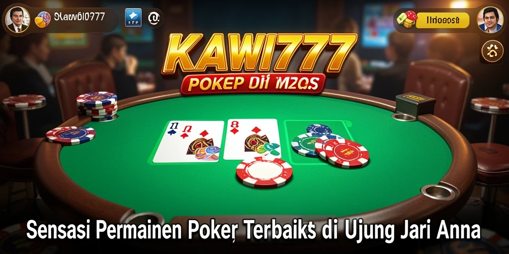 Tampilan gameplay KAWI777 yang menarik saat bermain Poker.