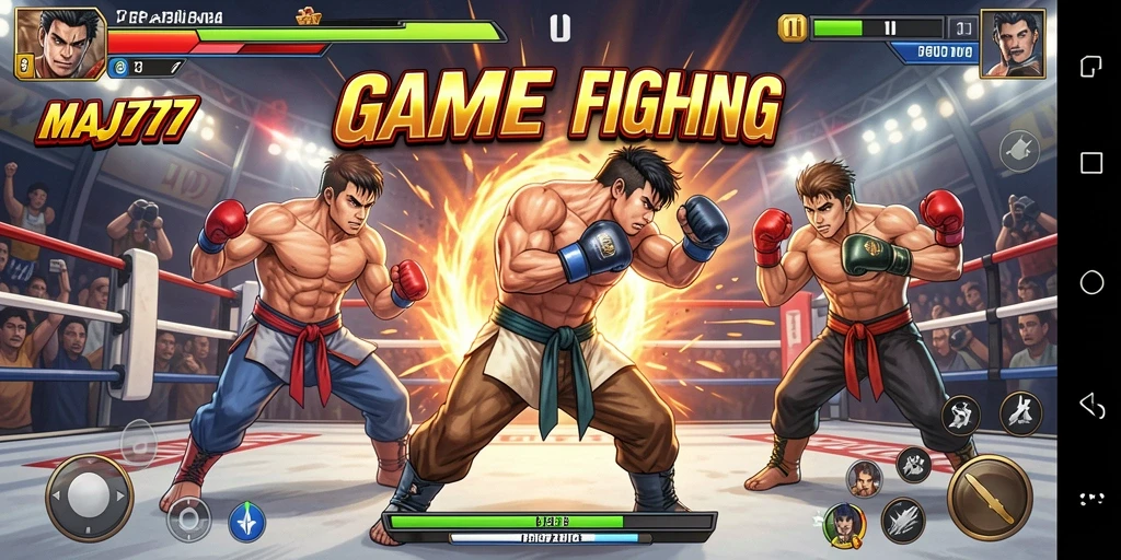 Tangkapan layar gameplay MAJ777 menampilkan aksi pertarungan yang mendebarkan dan karakter yang menawan.