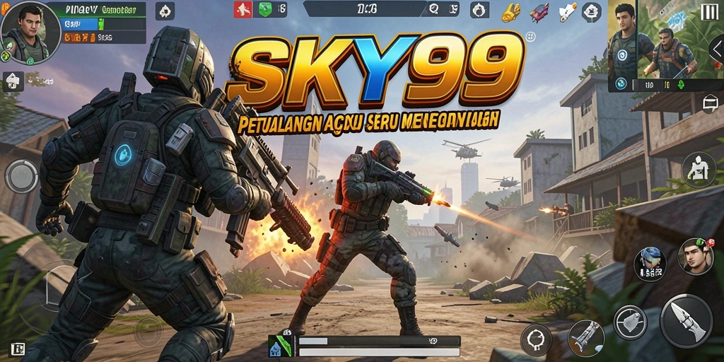 Tampilan seru dari gameplay action di SKY99.