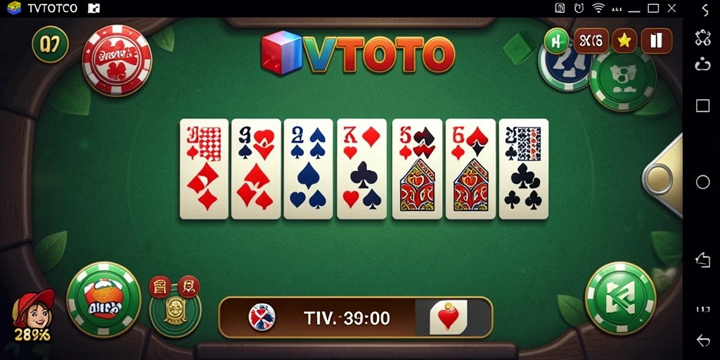 Tampilan menarik dari permainan Domino TVTOTO dengan gameplay seru.